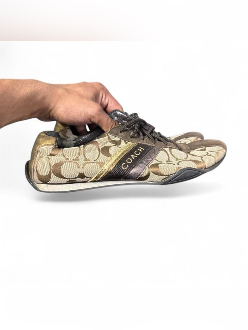 Coach signature print sneakers